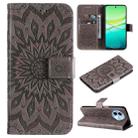 For vivo Y38 / Y200i / T3x Global Embossed Sunflower Pattern Flip Leather Phone Case(Grey) - 1