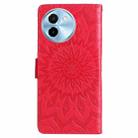 For vivo Y38 / Y200i / T3x Global Embossed Sunflower Pattern Flip Leather Phone Case(Red) - 3