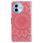 For vivo Y38 / Y200i / T3x Global Embossed Sunflower Pattern Flip Leather Phone Case(Pink) - 3