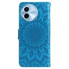 For vivo Y38 / Y200i / T3x Global Embossed Sunflower Pattern Flip Leather Phone Case(Blue) - 3