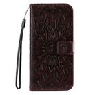 For vivo Y03 4G Embossed Sunflower Pattern Flip Leather Phone Case(Brown) - 2