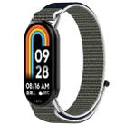 For Xiaomi Mi Band 8 / 8 NFC Nylon Loop Hook and Loop Fastener Watch Band(Grey Blue) - 1