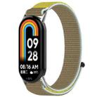 For Xiaomi Mi Band 8 / 8 NFC Nylon Loop Hook and Loop Fastener Watch Band(Camel) - 1