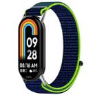 For Xiaomi Mi Band 8 / 8 NFC Nylon Loop Hook and Loop Fastener Watch Band(Lime Green) - 1