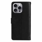 For iPhone 16 Pro Max Tree & Cat Embossed Pattern Flip Leather Phone Case(Black) - 3