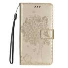 For iPhone 16 Pro Max Tree & Cat Embossed Pattern Flip Leather Phone Case(Gold) - 2