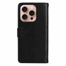 For iPhone 16 Pro Tree & Cat Embossed Pattern Flip Leather Phone Case(Black) - 3