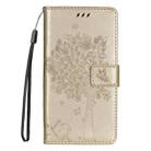 For iPhone 16 Plus Tree & Cat Embossed Pattern Flip Leather Phone Case(Gold) - 2