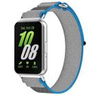 For Samsung Galaxy Fit 3 Loop Nylon Watch Band(Blue Grey) - 1