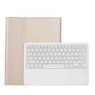 For iPad Pro 13 2024 A13B Detachable Ultra-Thin Bluetooth Keyboard Leather Tablet Case with Pen Slot(Gold) - 1