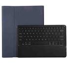 For iPad Pro 13 2024 A13B Detachable Ultra-Thin Bluetooth Keyboard Leather Tablet Case with Pen Slot(Dark Blue) - 1