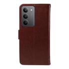 For Realme 14x 5G Global Tree & Cat Embossed Pattern Flip Leather Phone Case(Coffee) - 3
