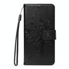 For Realme 14x 5G Global Tree & Cat Embossed Pattern Flip Leather Phone Case(Black) - 2