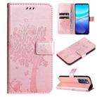 For vivo Y200e 5G Global / V30 Lite India Tree & Cat Embossed Pattern Flip Leather Phone Case(Rose Gold) - 1