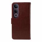 For vivo V50 Lite 5G Global Tree & Cat Embossed Pattern Flip Leather Phone Case(Coffee) - 3