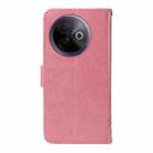 For vivo Y39 5G Global Tree & Cat Embossed Pattern Flip Leather Phone Case(Pink) - 3