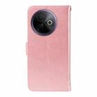 For vivo Y39 5G Global Tree & Cat Embossed Pattern Flip Leather Phone Case(Rose Gold) - 3
