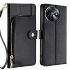 For Itel S24 4G Zipper Bag Leather Phone Case(Black) - 1