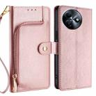 For Itel S24 4G Zipper Bag Leather Phone Case(Rose Gold) - 1