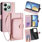 For itel A90 4G Zipper Bag Leather Phone Case(Rose Gold) - 1