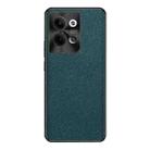 For OPPO Reno9 Cross Texture PU Leather Phone Case(Dark Green) - 1