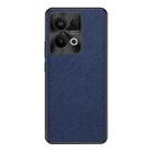 For OPPO Reno9 Pro+ Cross Texture PU Leather Phone Case(Sapphire Blue) - 1