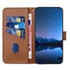 For vivo Y300 / V40 Lite 4G / 5G IDN YX0070 Carbon Fiber Buckle Leather Phone Case with Lanyard(Coffee) - 3