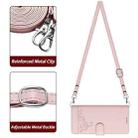 For OPPO A92S 5G Cat Rat Embossed Pattern RFID Leather Phone Case with Lanyard(Pink) - 3