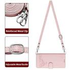 For OPPO A3 Pro 5G India Cat Rat Embossed Pattern RFID Leather Phone Case with Lanyard(Pink) - 3