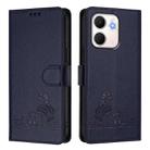 For OPPO A5x 4G Global / 5G Global Cat Rat Embossed Pattern RFID Leather Phone Case with Lanyard(Blue) - 2