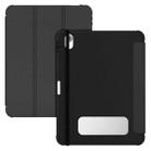 For iPad 10th Gen 10.9 2022 Carbon Fiber Leather Smart Tablet Case(Black) - 1