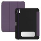 For iPad 10th Gen 10.9 2022 Carbon Fiber Leather Smart Tablet Case(Purple) - 1