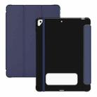 For iPad 10.2 2021 / Air 10.5 Carbon Fiber Leather Smart Tablet Case(Navy Blue) - 1
