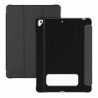 For iPad 10.2 2021 / Air 10.5 Carbon Fiber Leather Smart Tablet Case(Black) - 1