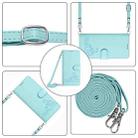 For Realme C21Y Cat Rat Embossed Pattern RFID Leather Phone Case with Lanyard(Mint Green) - 2