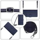 For Realme C21Y Cat Rat Embossed Pattern RFID Leather Phone Case with Lanyard(Blue) - 2