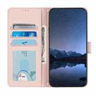 For Realme GT 7 Pro 5G Cat Rat Embossed Pattern RFID Leather Phone Case with Lanyard(Pink) - 3