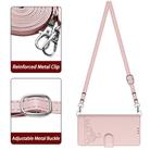 For Realme 14 Pro+ 5G Cat Rat Embossed Pattern RFID Leather Phone Case with Lanyard(Pink) - 3