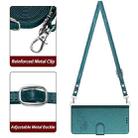 For Realme P3 5G Global Cat Rat Embossed Pattern RFID Leather Phone Case with Lanyard(Peacock Green) - 3
