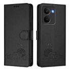 For Realme P3 Ultra 5G Global Cat Rat Embossed Pattern RFID Leather Phone Case with Lanyard(Black) - 2