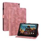 For Amazon Fire HD10 2023 Lily Embossed Leather Tablet Case(Pink) - 1