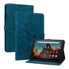 For Amazon Fire HD10 2023 Lily Embossed Leather Tablet Case(Dark Blue) - 1