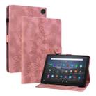 For Amazon Fire Max 11 Lily Embossed Leather Tablet Case(Pink) - 1
