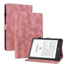 For Amazon Kindle Paperwhite5 Lily Embossed Leather Tablet Case(Pink) - 1