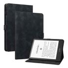 For Amazon Kindle Paperwhite5 Lily Embossed Leather Tablet Case(Black) - 1