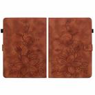 For Amazon Kindle Paperwhite 12th Gen 2024 Lily Embossed Leather Smart Tablet Case(Brown) - 3