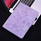 For Amazon Kindle Paperwhite 12th Gen 2024 Lily Embossed Leather Smart Tablet Case(Purple) - 2