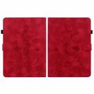 For Amazon Kindle Paperwhite 12th Gen 2024 Lily Embossed Leather Smart Tablet Case(Red) - 3