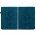 For Amazon Kindle Paperwhite 12th Gen 2024 Lily Embossed Leather Smart Tablet Case(Dark Blue) - 3