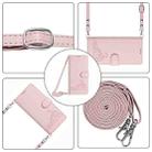 For TCL 502 Cat Rat Embossed Pattern RFID Leather Phone Case with Lanyard(Pink) - 2